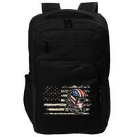 American Flag Welding Vintage Women Welder Impact Tech Backpack