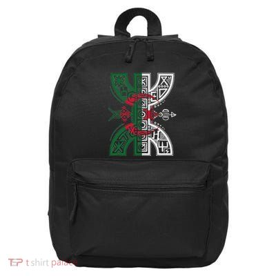 Algerian Flag With Yaz Amazigh Roots Proud Algerian Berber 16 in Basic Backpack
