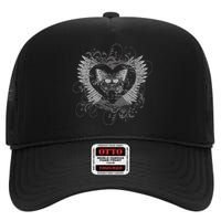 Aesthetic Fairy Wings Heart Alt Butterfly Grunge High Crown Mesh Back Trucker Hat