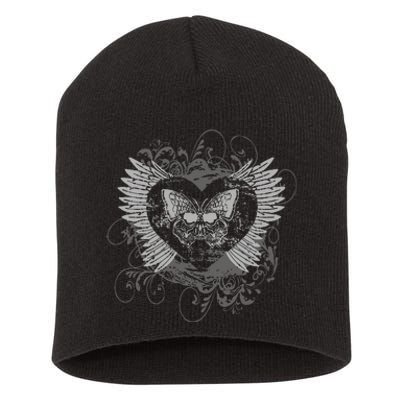 Aesthetic Fairy Wings Heart Alt Butterfly Grunge Short Acrylic Beanie