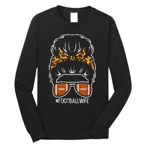 American Football Wife Leopard Bun Family Matching  Long Sleeve Shirt