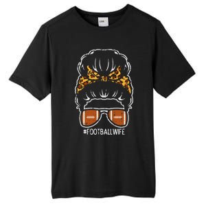 American Football Wife Leopard Bun Family Matching  Tall Fusion ChromaSoft Performance T-Shirt