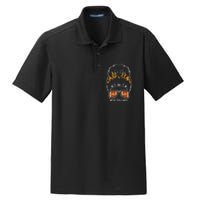 American Football Wife Leopard Bun Family Matching  Dry Zone Grid Polo