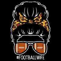American Football Wife Leopard Bun Family Matching  16 in Basic Backpack