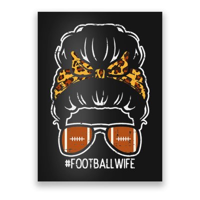 American Football Wife Leopard Bun Family Matching  Poster