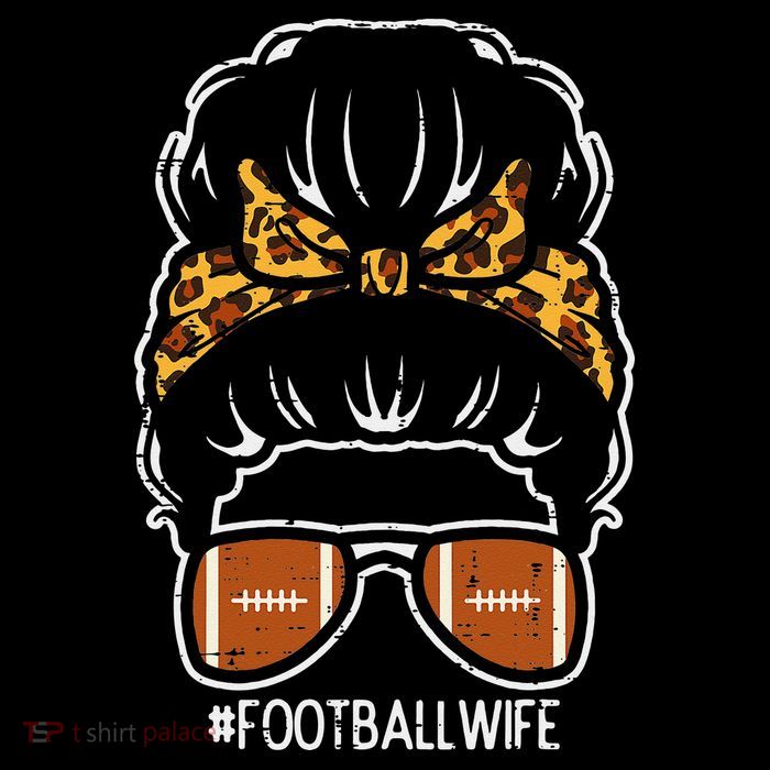 American Football Wife Leopard Bun Family Matching  Poster