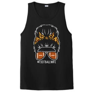 American Football Wife Leopard Bun Family Matching  PosiCharge Competitor Tank