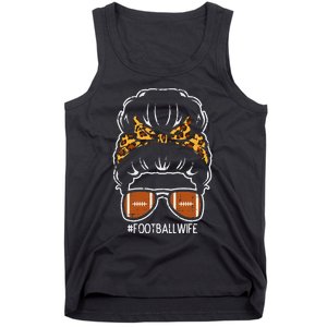 American Football Wife Leopard Bun Family Matching  Tank Top