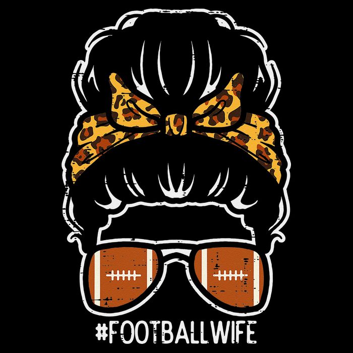 American Football Wife Leopard Bun Family Matching  Kids T-Shirt