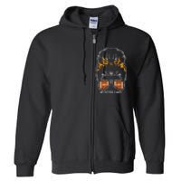 American Football Wife Leopard Bun Family Matching  Full Zip Hoodie