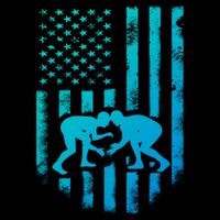 American Flag Wrestling Gift Distressed Wrestle Gift Impact Tech Backpack