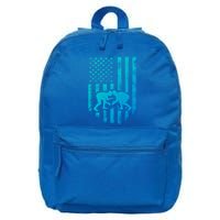 American Flag Wrestling Gift Distressed Wrestle Gift 16 in Basic Backpack