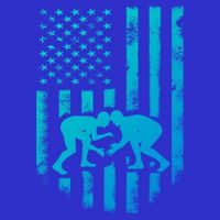 American Flag Wrestling Gift Distressed Wrestle Gift 16 in Basic Backpack
