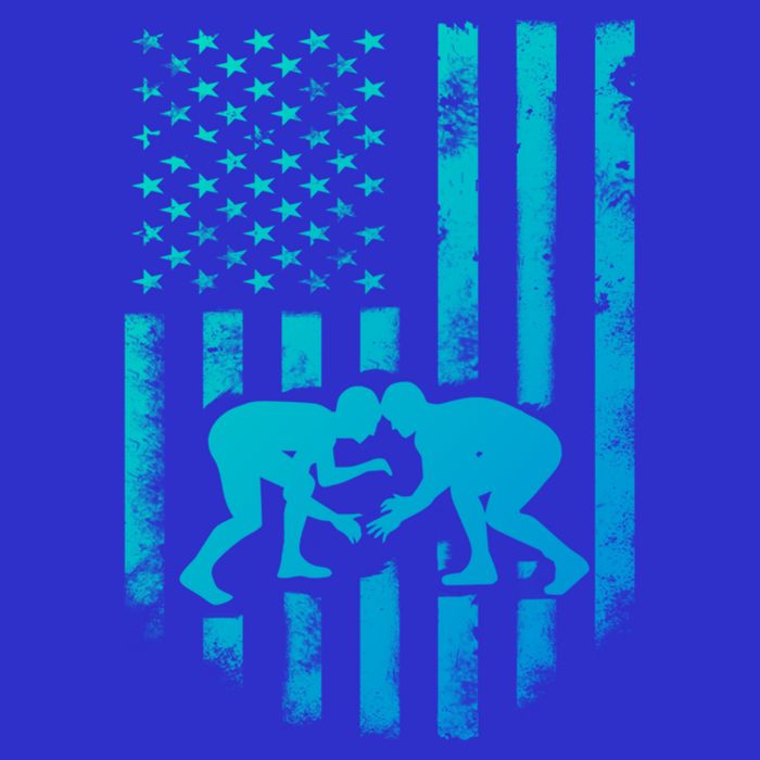 American Flag Wrestling Gift Distressed Wrestle Gift 16 in Basic Backpack