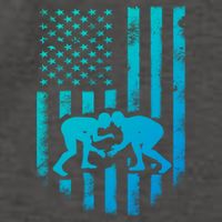 American Flag Wrestling Gift Distressed Wrestle Gift Vector Backpack