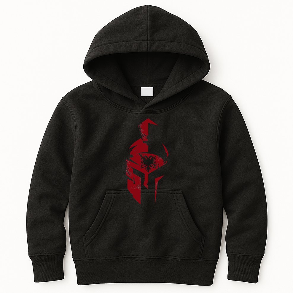 Albanian Flag Warrior Shqip Shqiponja Albanian Eagle Kids Hoodie