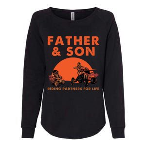 Atv Four Wheeler Father And Son Riding Partners For Life Cool Gift Womens California Wash Sweatshirt