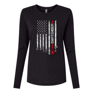 American Flag With Bartender Cool Gift For Women Men Father Womens Cotton Relaxed Long Sleeve T-Shirt