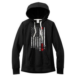 American Flag With Bartender Cool Gift For Women Men Father Women's Fleece Hoodie