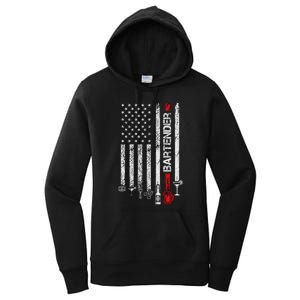 American Flag With Bartender Cool Gift For Women Men Father Women's Pullover Hoodie