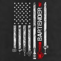 American Flag With Bartender Cool Gift For Women Men Father Golf Towel