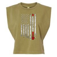 American Flag With Bartender Cool Gift For Women Men Father Garment-Dyed Women's Muscle Tee