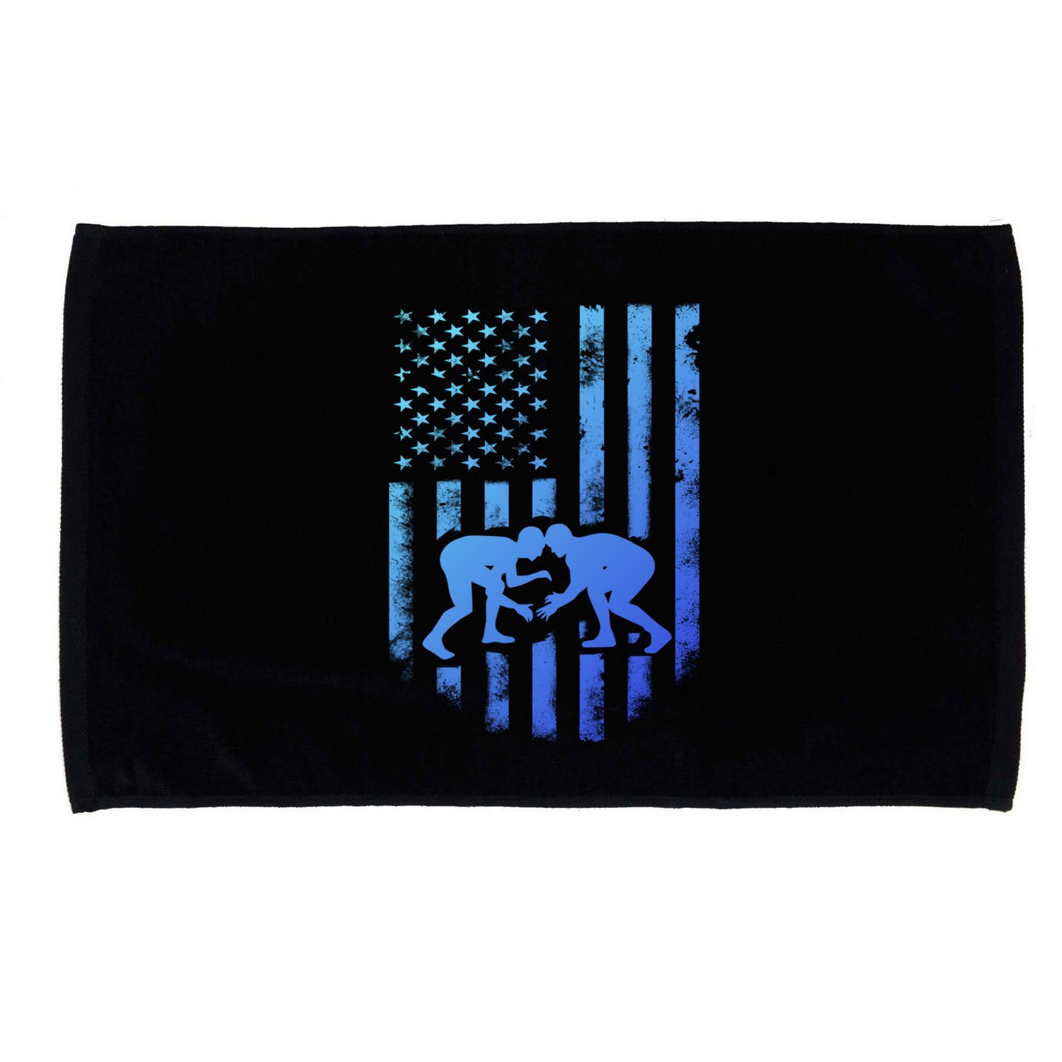American Flag Wrestling Gift Distressed Wrestle Gift Microfiber Hand Towel