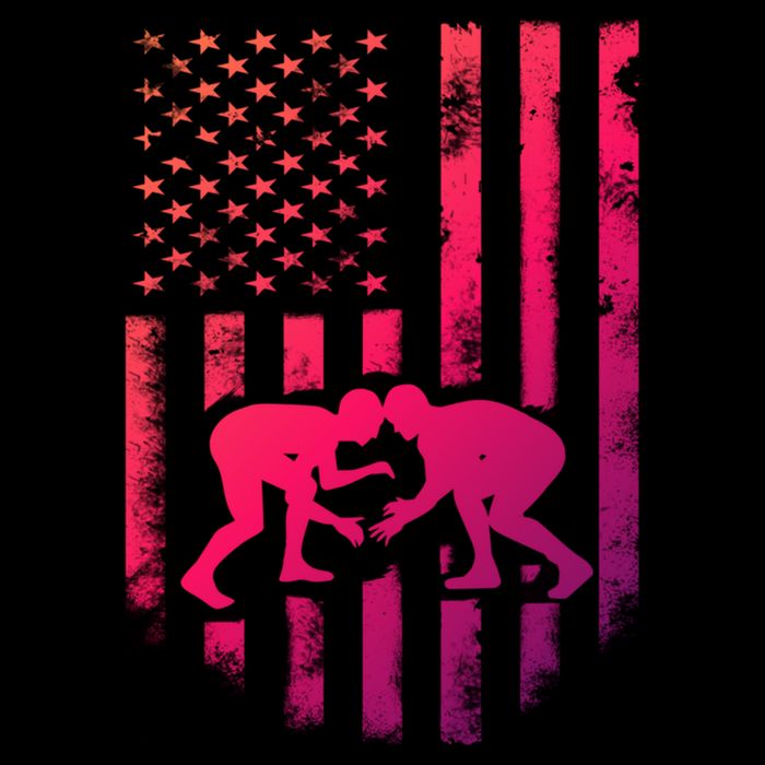 American Flag Wrestling Gift Distressed Wrestle Gift Impact Tech Backpack