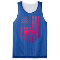 American Flag Wrestling Gift Distressed Wrestle Gift Mesh Reversible Basketball Jersey Tank