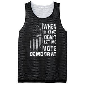 America Flag When I Die Dont Let Me Vote Democrat Anti Joe Biden Mesh Reversible Basketball Jersey Tank