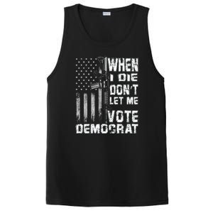 America Flag When I Die Dont Let Me Vote Democrat Anti Joe Biden PosiCharge Competitor Tank