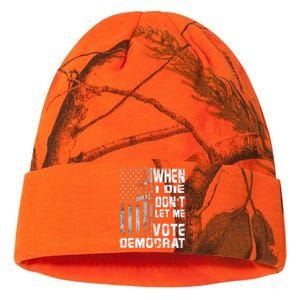 America Flag When I Die Dont Let Me Vote Democrat Anti Joe Biden Kati Licensed 12" Camo Beanie