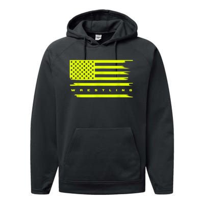 American Flag Wrestling Apparel Wrestling Performance Fleece Hoodie