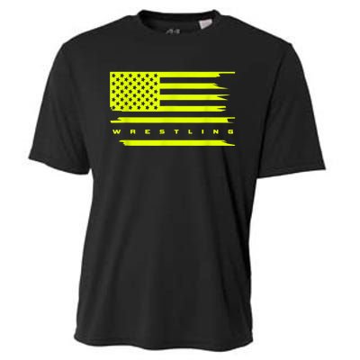 American Flag Wrestling Apparel Wrestling Cooling Performance Crew T-Shirt