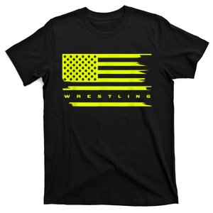 American Flag Wrestling Apparel Wrestling T-Shirt