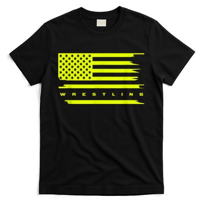 American Flag Wrestling Apparel Wrestling T-Shirt