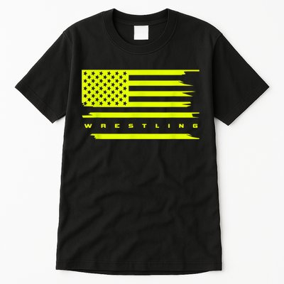 American Flag Wrestling Apparel Wrestling Tall T-Shirt