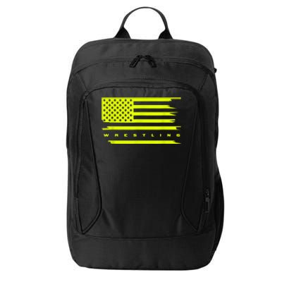 American Flag Wrestling Apparel Wrestling City Backpack