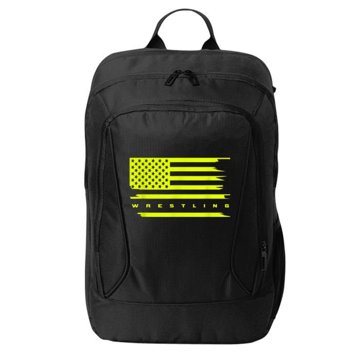 American Flag Wrestling Apparel Wrestling City Backpack