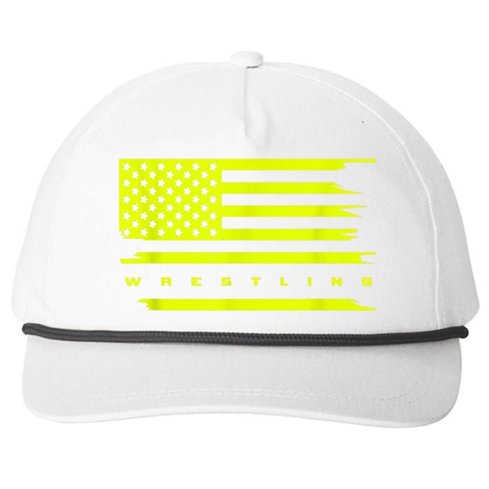 American Flag Wrestling Apparel Wrestling Snapback Five-Panel Rope Hat