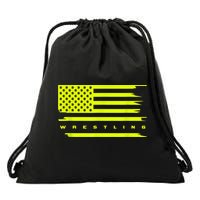 American Flag Wrestling Apparel Wrestling Drawstring Bag