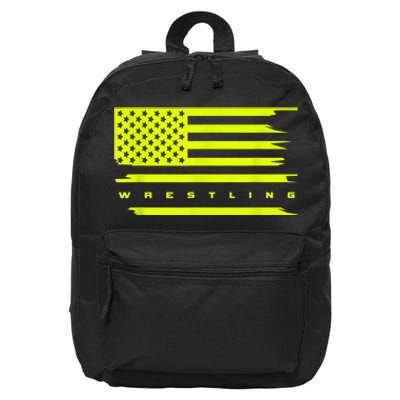 American Flag Wrestling Apparel Wrestling 16 in Basic Backpack