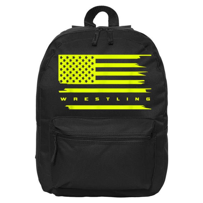 American Flag Wrestling Apparel Wrestling 16 in Basic Backpack