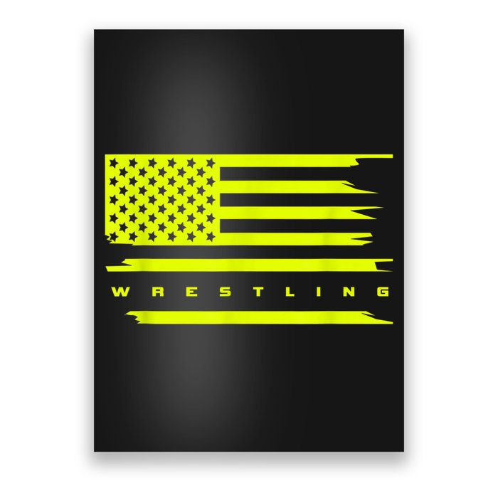 American Flag Wrestling Apparel Wrestling Poster