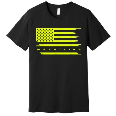 American Flag Wrestling Apparel Wrestling Premium T-Shirt