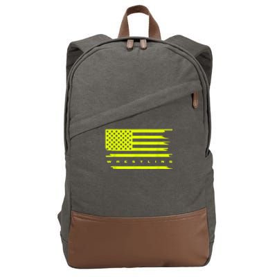 American Flag Wrestling Apparel Wrestling Cotton Canvas Backpack