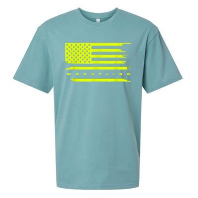 American Flag Wrestling Apparel Wrestling Sueded Cloud Jersey T-Shirt