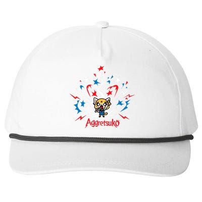 Aggretsuko Fire Works 4th Of July Snapback Five-Panel Rope Hat