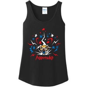 Aggretsuko Fire Works 4th Of July Ladies Essential Tank