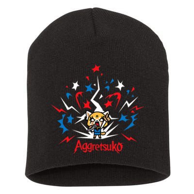 Aggretsuko Fire Works 4th Of July Short Acrylic Beanie